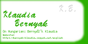 klaudia bernyak business card